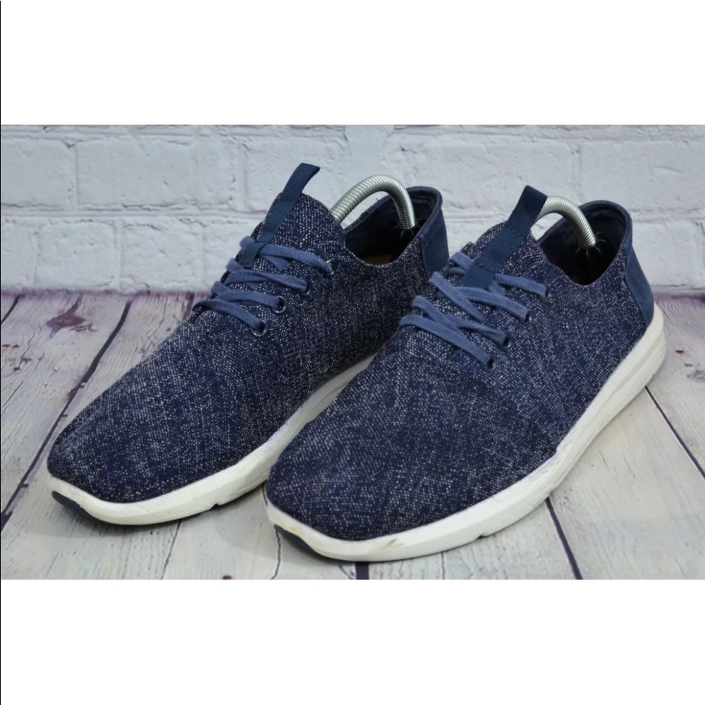 Toms Del Rey Denim Lace Up Sneakers Mens